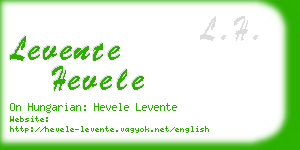 levente hevele business card